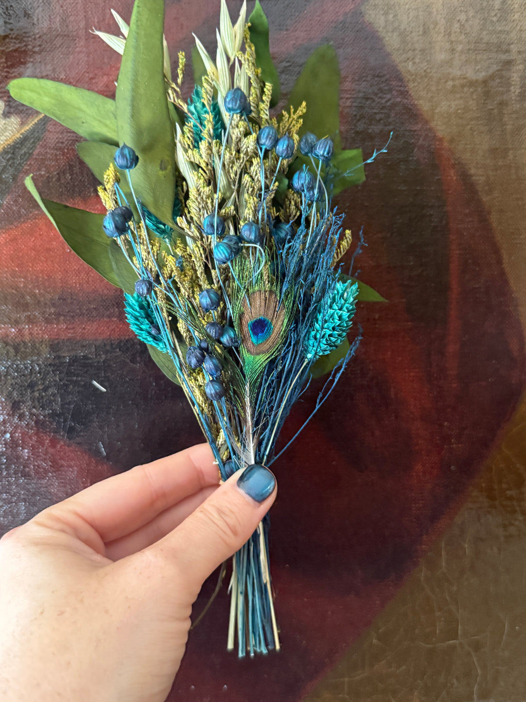 Joyous Peacock Mini Bouquet
