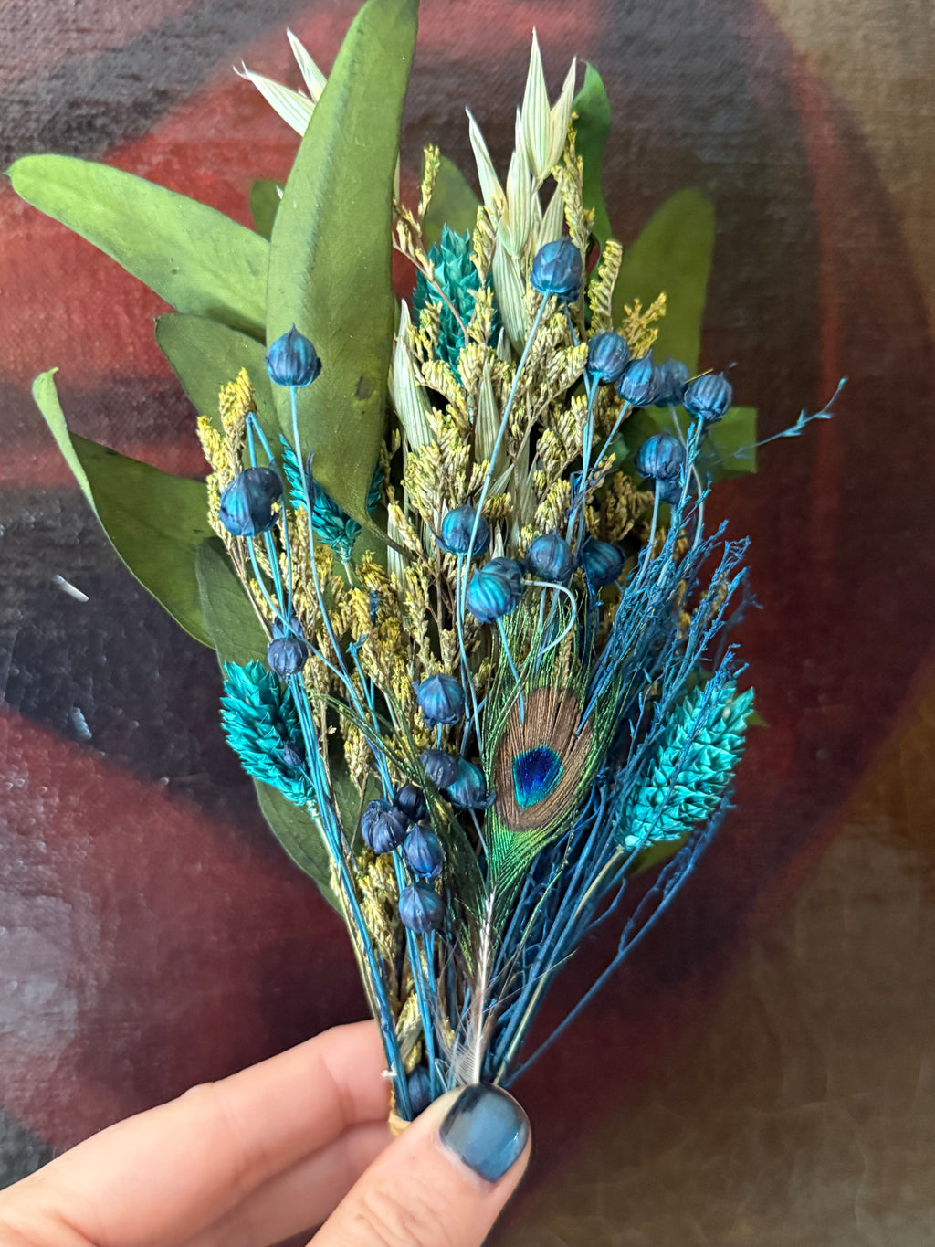 Joyous Peacock Mini Bouquet