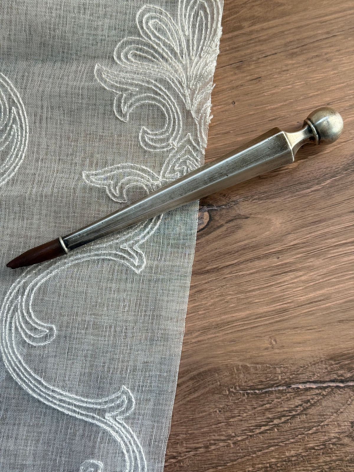 Antique Sterling Silver Parasol Handle – (A)