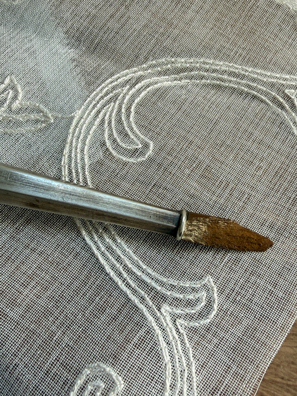 Antique Sterling Silver Parasol Handle – (A)