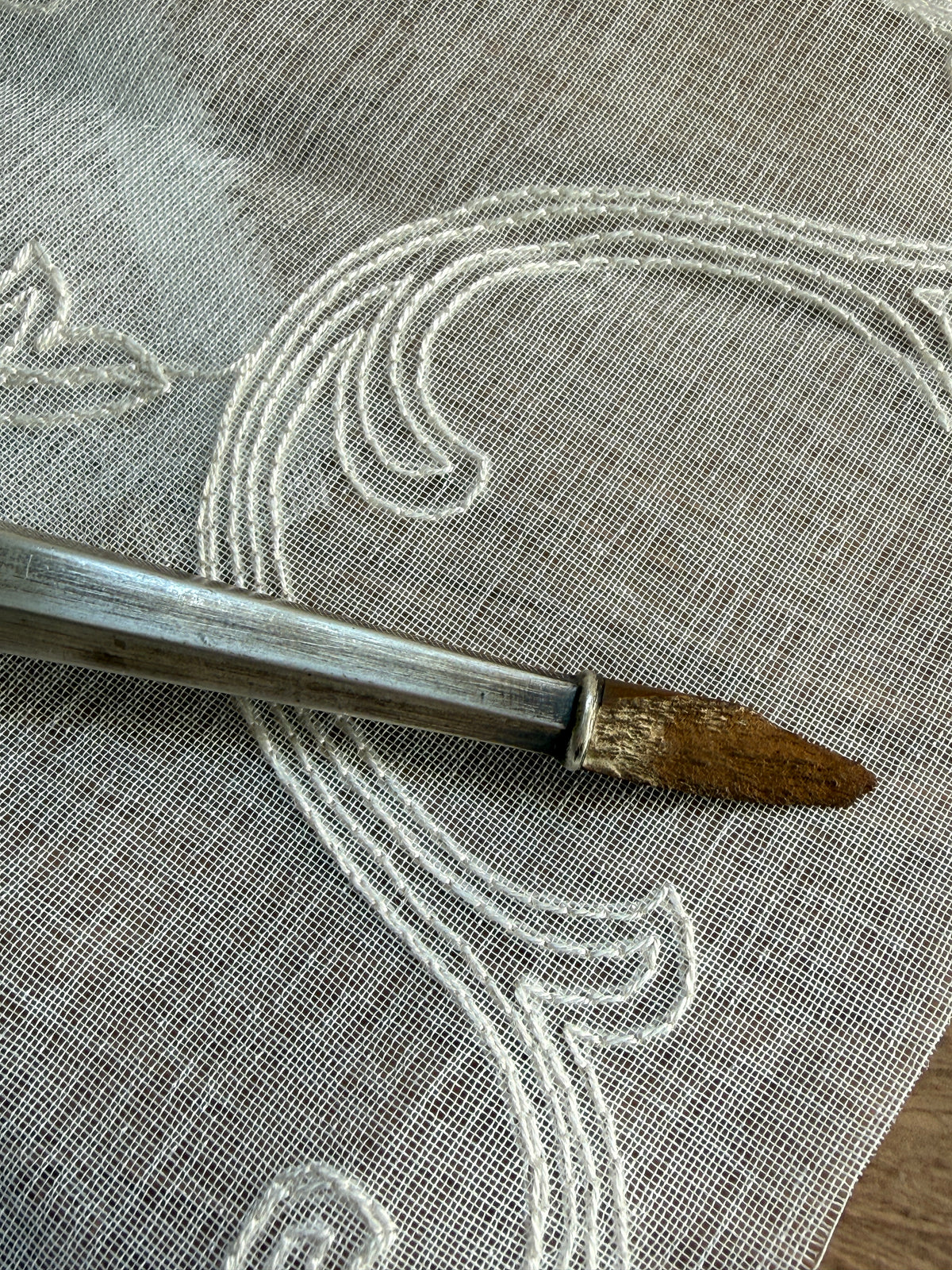 Antique Sterling Silver Parasol Handle – (A)