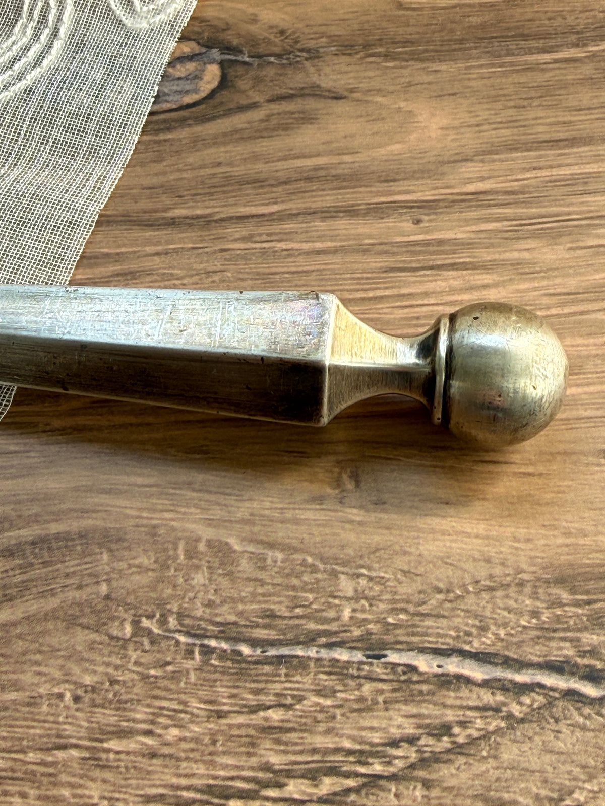 Antique Sterling Silver Parasol Handle – (A)