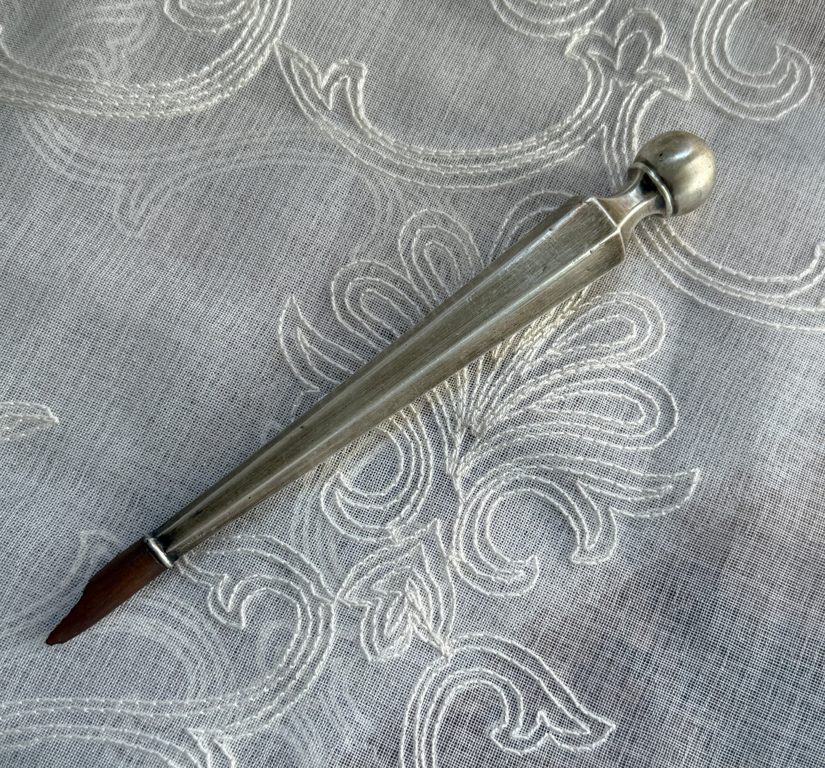 Antique Sterling Silver Parasol Handle – (A)