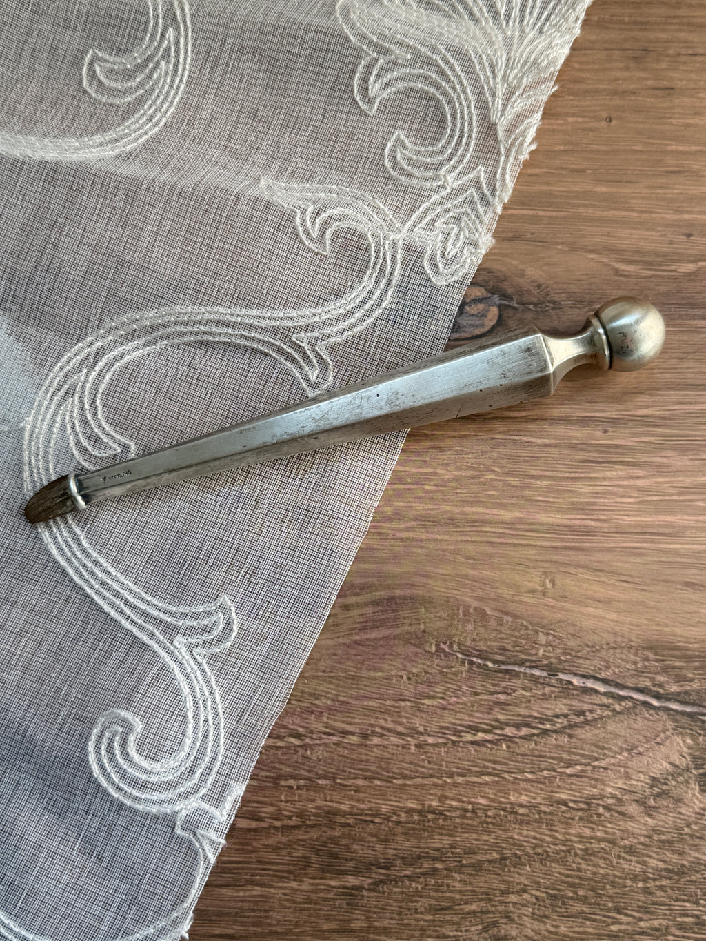 Antique Sterling Silver Parasol Handle – (B)