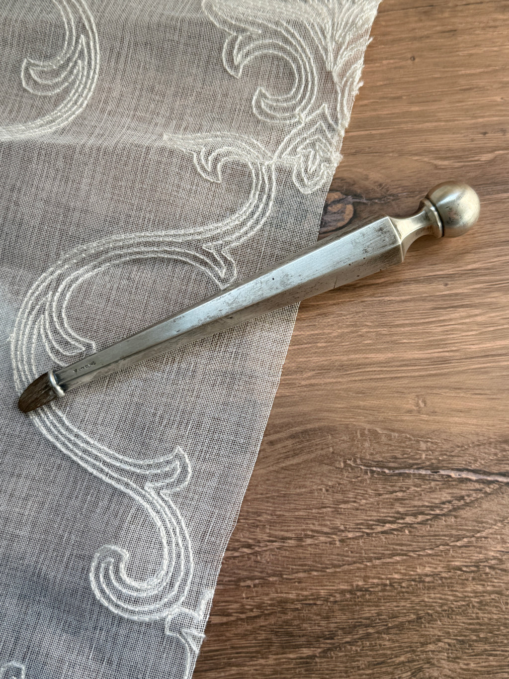 Antique Sterling Silver Parasol Handle – (B)