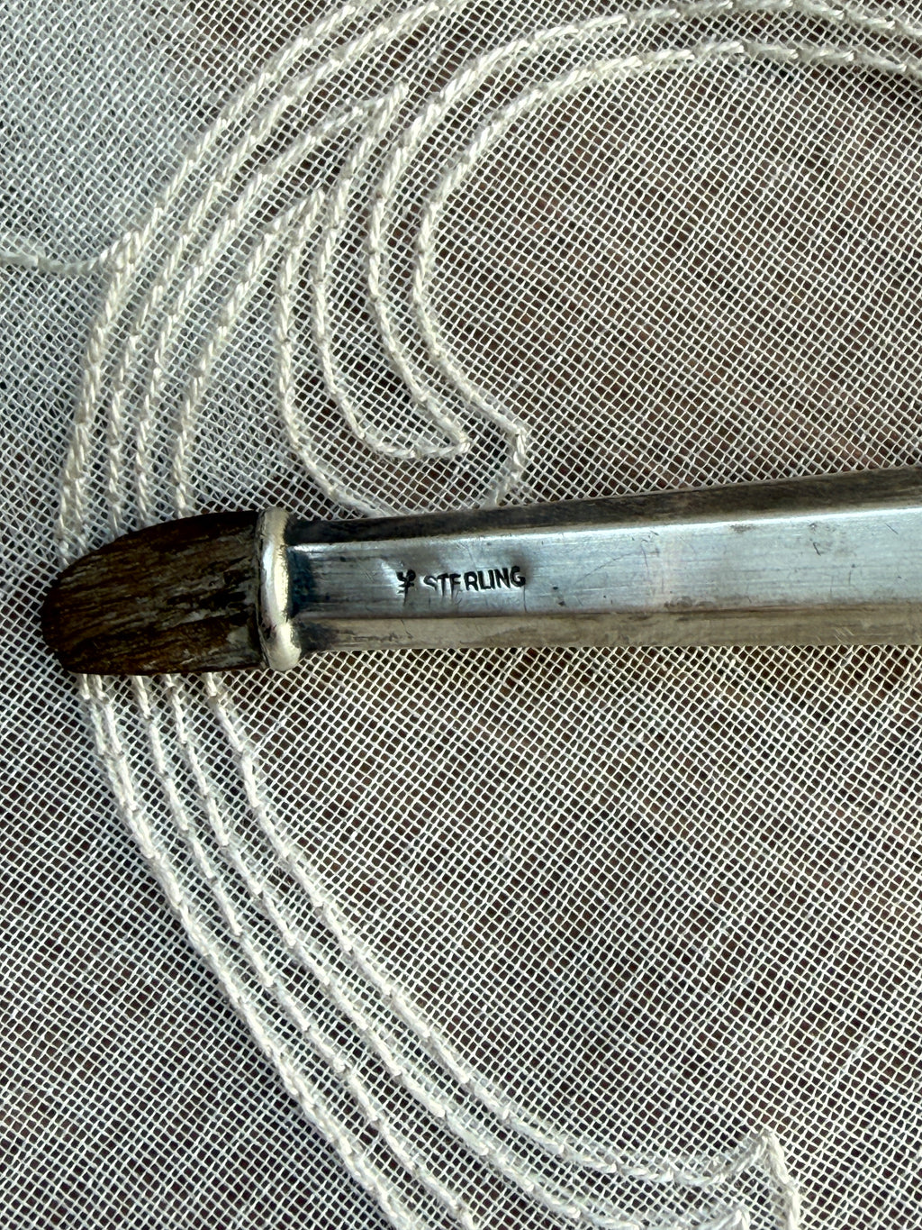 Antique Sterling Silver Parasol Handle – (B)