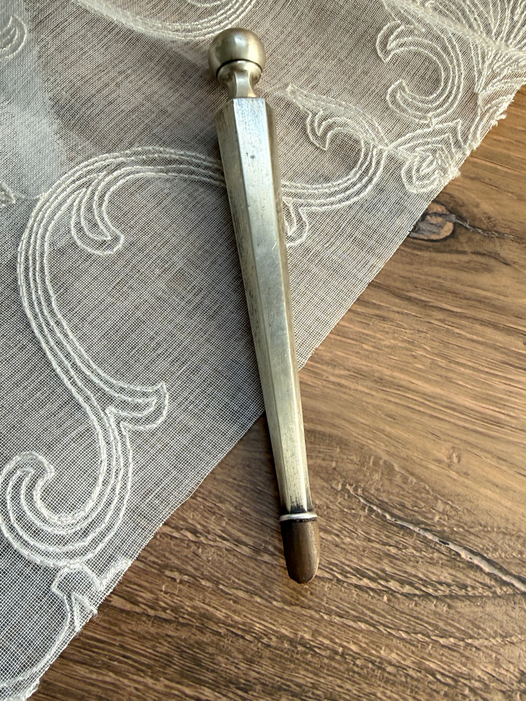 Antique Sterling Silver Parasol Handle – (B)