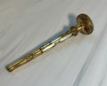 Antique Mother-of-Pearl Parasol Handle with Gilt-Tone Lattice Detail – A2
