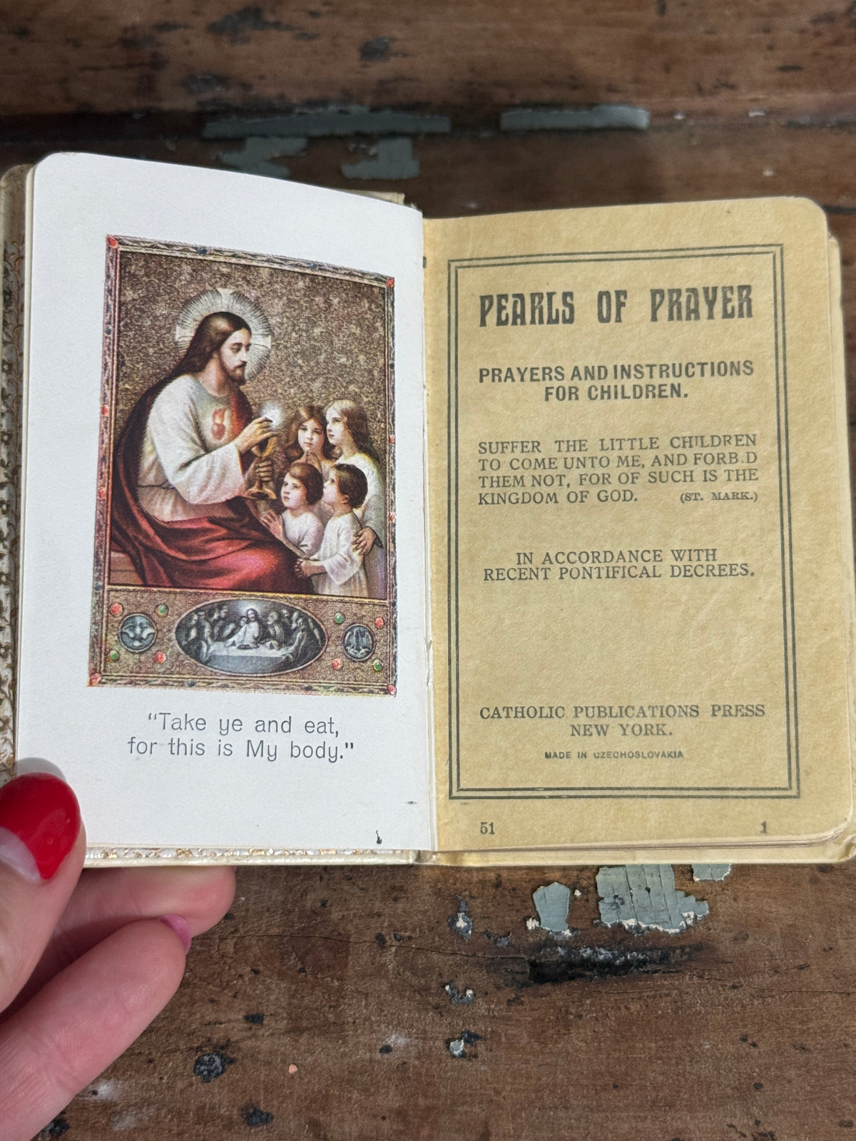Pearls of Prayer — Celluloid Children’s Prayer Book | Free US Shipping