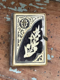 Czech Catholic Prayer Book with Ornate Cover & Tucked-In Keepsakes
