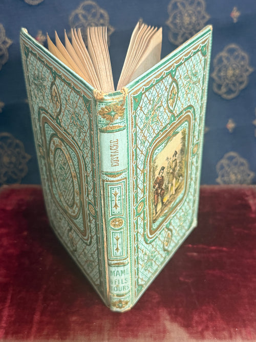 1876 Eustache by Christophe Schmid | French Green & Gilt Cartonnage Book | Free US Shipping