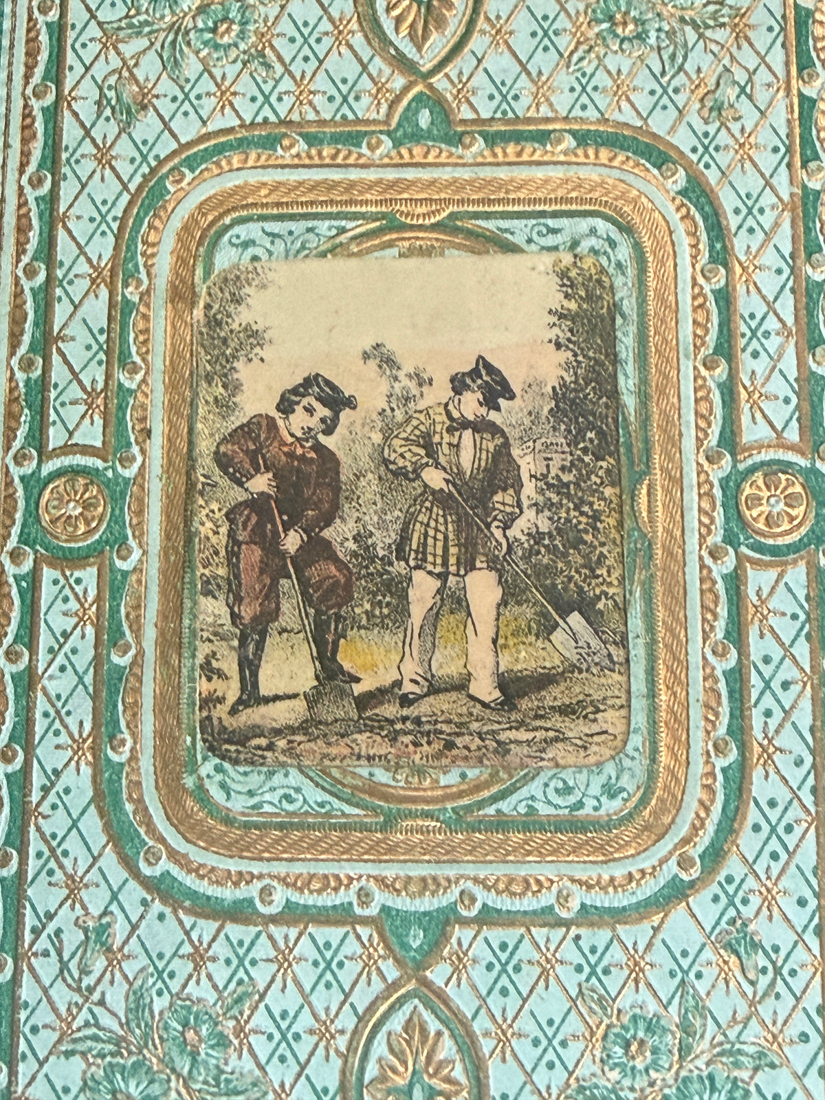 1876 Eustache by Christophe Schmid | French Green & Gilt Cartonnage Book | Free US Shipping