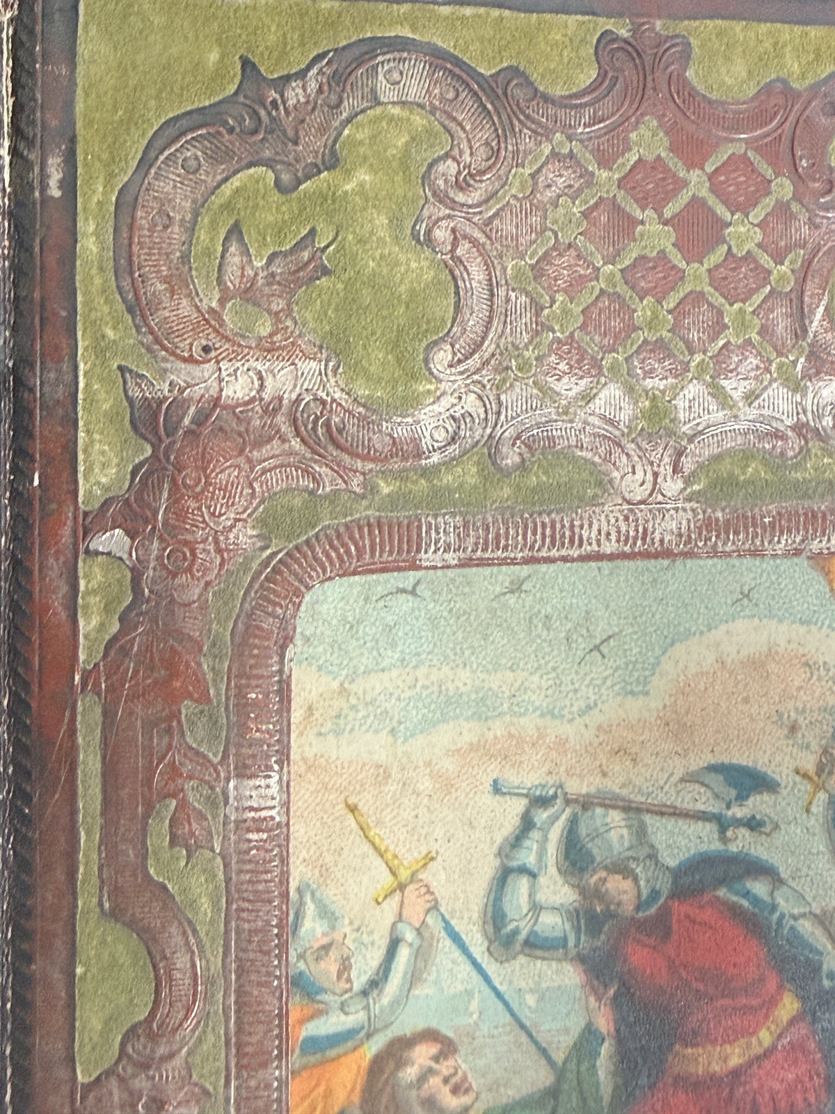 1858 Valentine d’Ormoies | French Olive Velvet Decorative Book | Free US Shipping