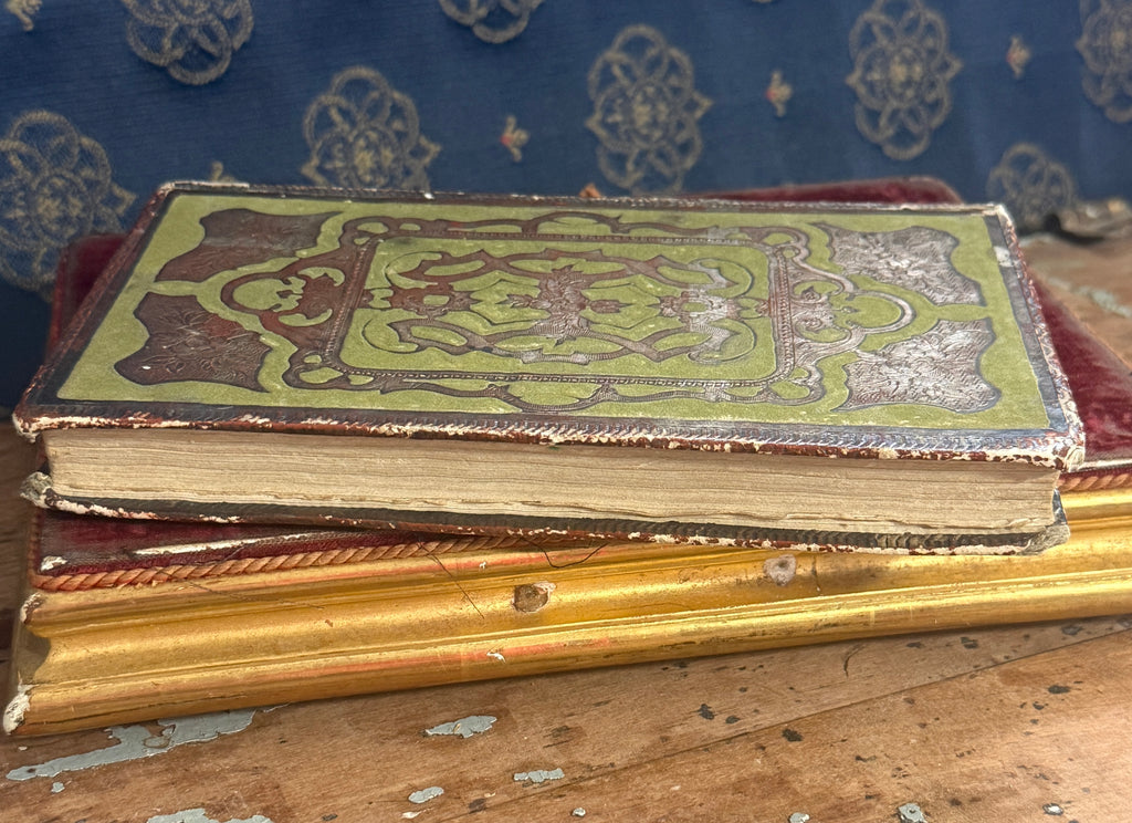 1858 Valentine d’Ormoies | French Olive Velvet Decorative Book | Free US Shipping