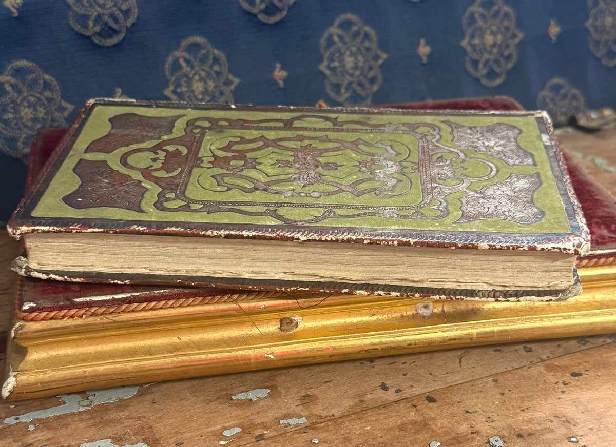 1858 Valentine d’Ormoies | French Olive Velvet Decorative Book | Free US Shipping