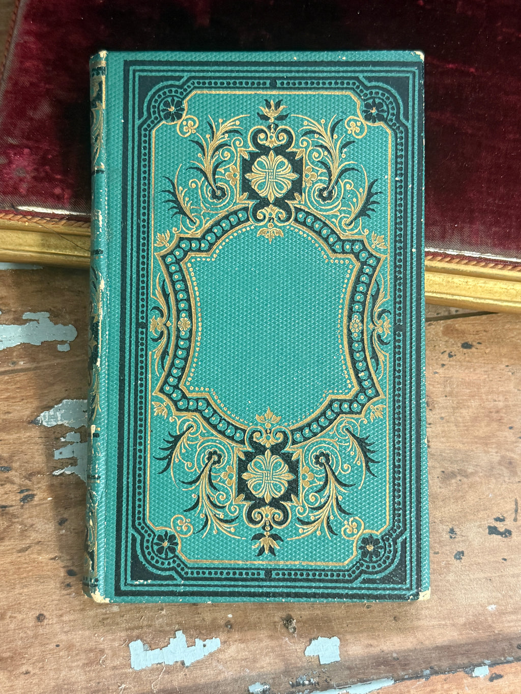 1880 Vie du chanoine Schmid | French Green & Gilt Cartonnage Book | Free US Shipping