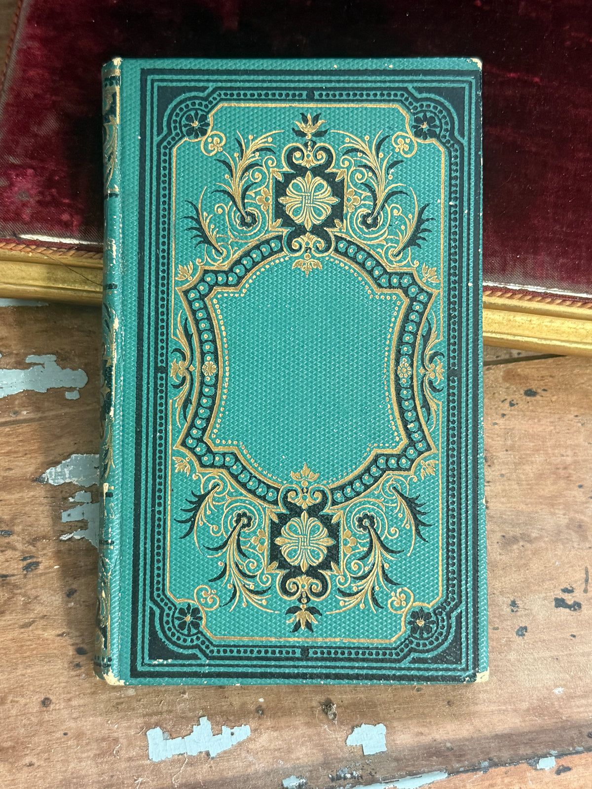 1880 Vie du chanoine Schmid | French Green & Gilt Cartonnage Book | Free US Shipping