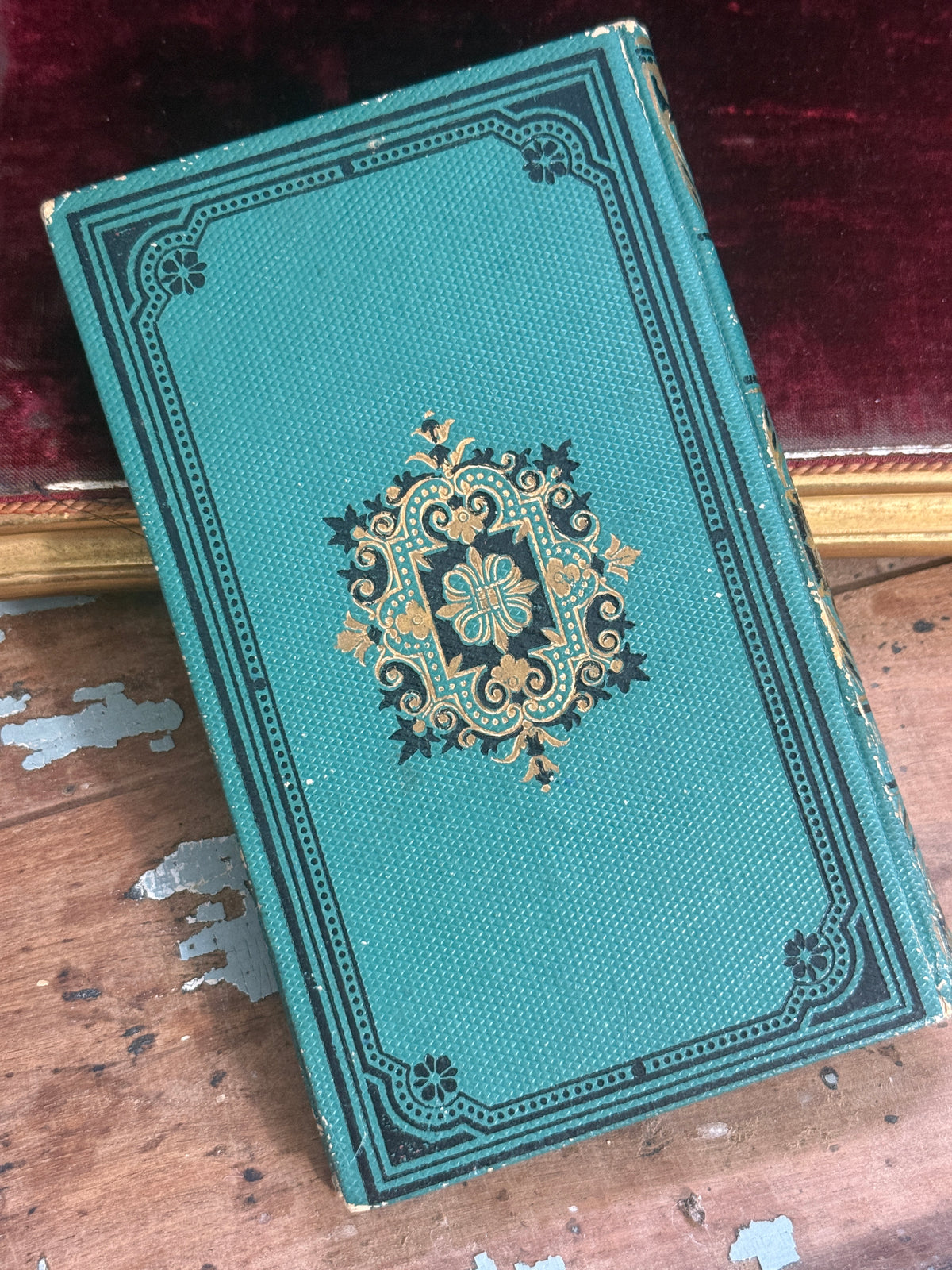 1880 Vie du chanoine Schmid | French Green & Gilt Cartonnage Book | Free US Shipping
