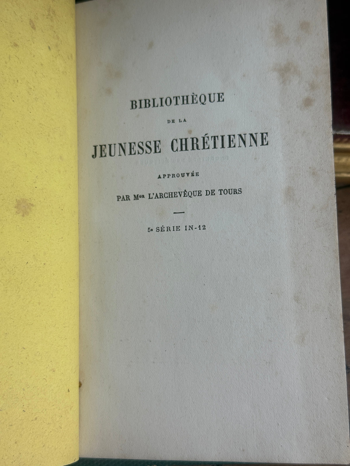 1880 Vie du chanoine Schmid | French Green & Gilt Cartonnage Book | Free US Shipping
