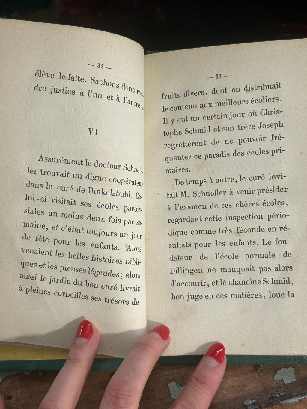 1880 Vie du chanoine Schmid | French Green & Gilt Cartonnage Book | Free US Shipping