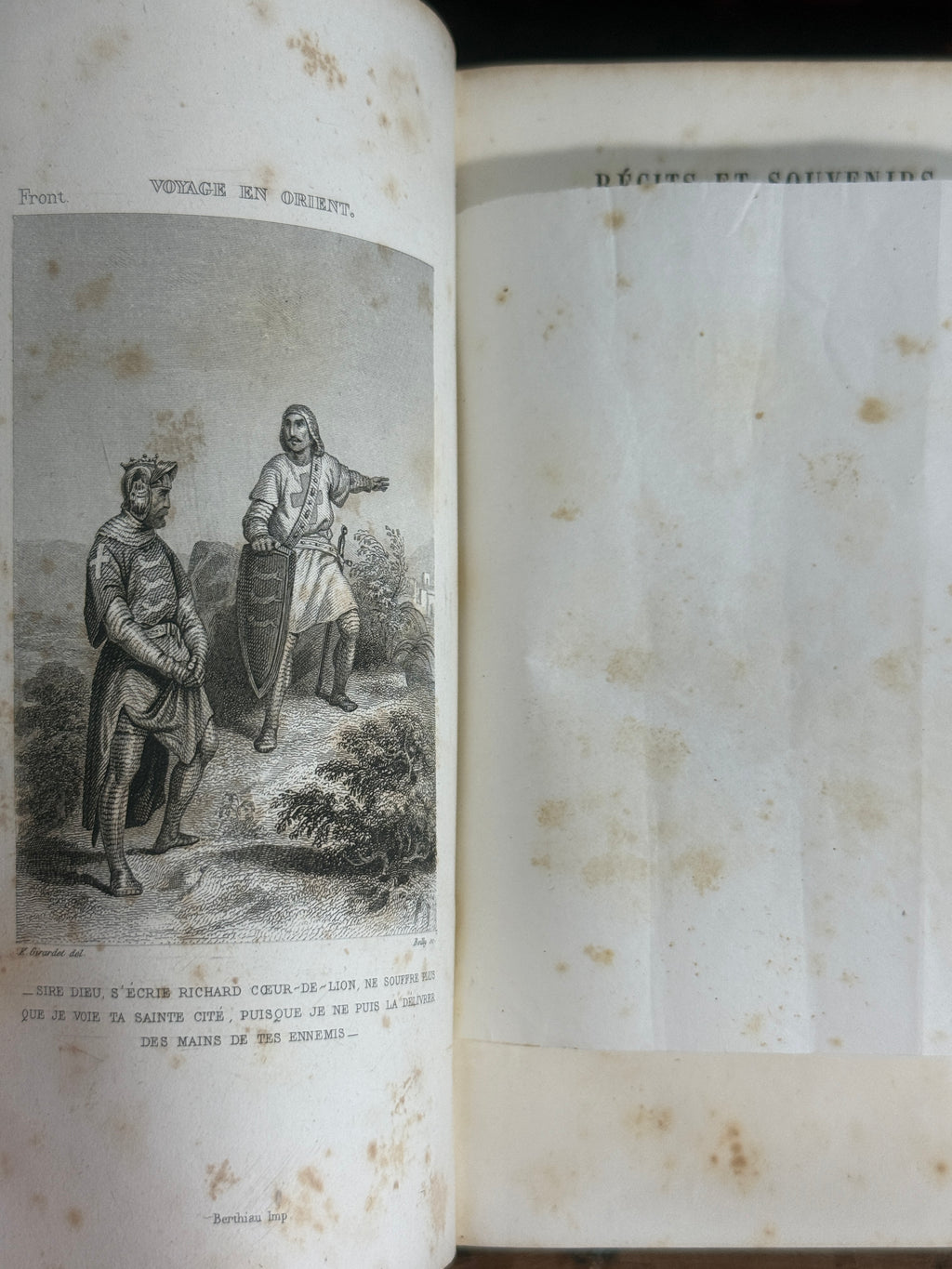 Antique French Travel Book | Souvenirs de Voyage en Orient | Free US Shipping