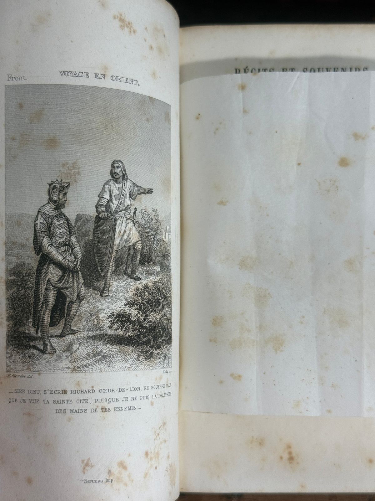 Antique French Travel Book | Souvenirs de Voyage en Orient | Free US Shipping