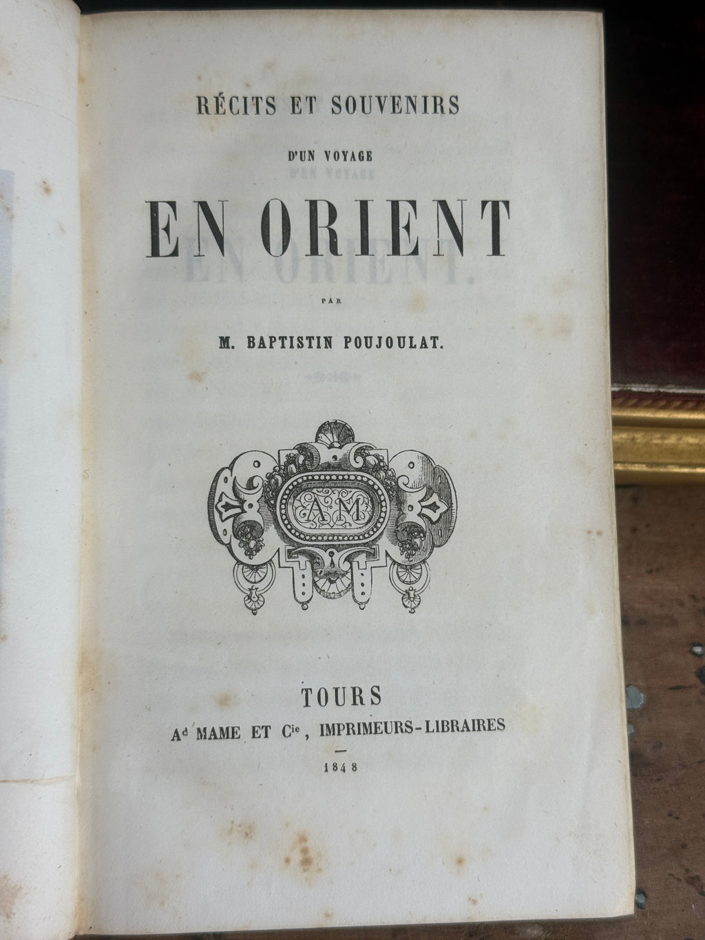 Antique French Travel Book | Souvenirs de Voyage en Orient | Free US Shipping