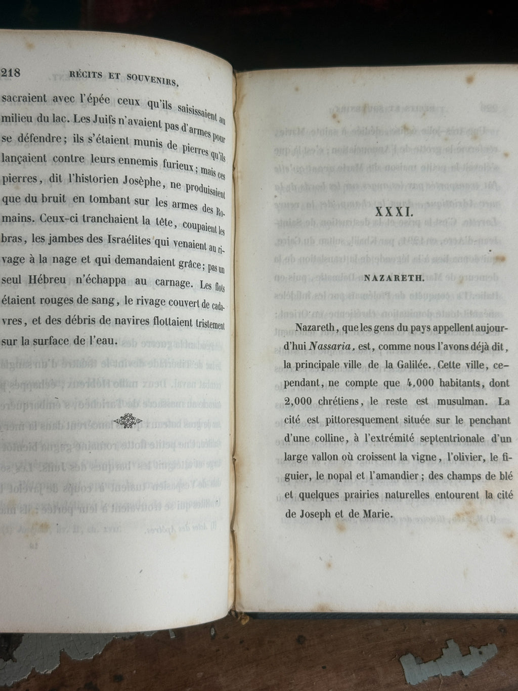 Antique French Travel Book | Souvenirs de Voyage en Orient | Free US Shipping