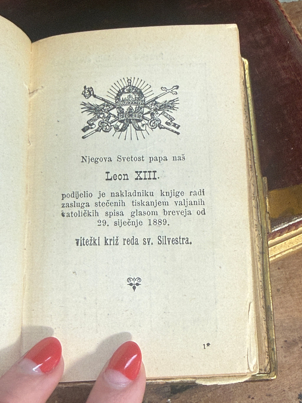 Antique Croatian Prayer Book With Angels, Clasp, and Devotional Medals