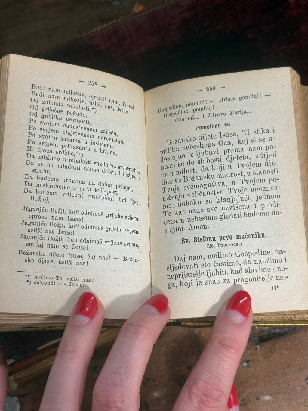 Antique Croatian Prayer Book With Angels, Clasp, and Devotional Medals