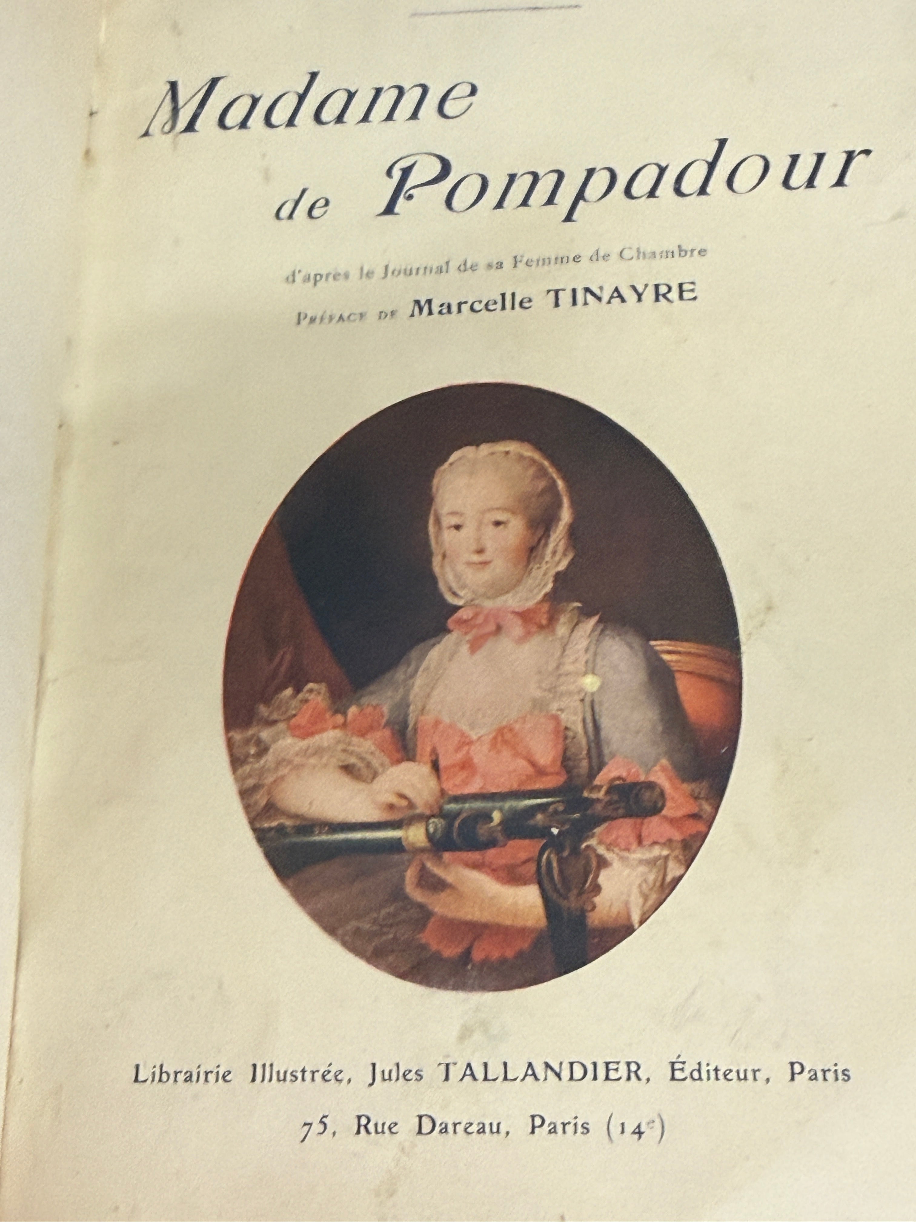 1910 Madame de Pompadour | Illustrated French Half Leather Bound Book | Paris Edition