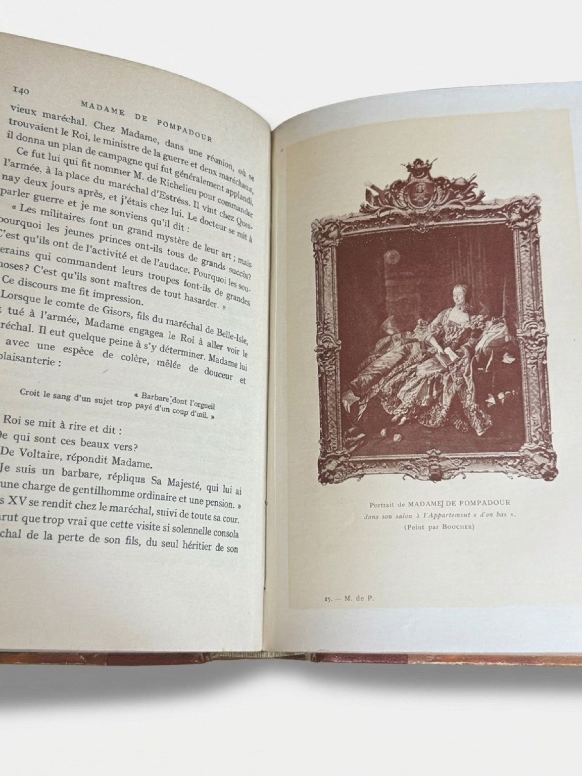 1910 Madame de Pompadour | Illustrated French Half Leather Bound Book | Paris Edition