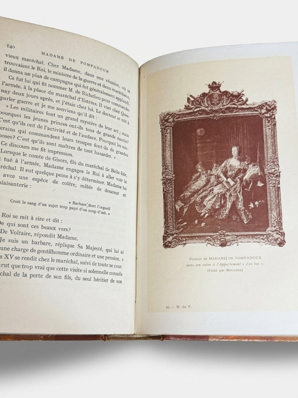 1910 Madame de Pompadour | Illustrated French Half Leather Bound Book | Paris Edition