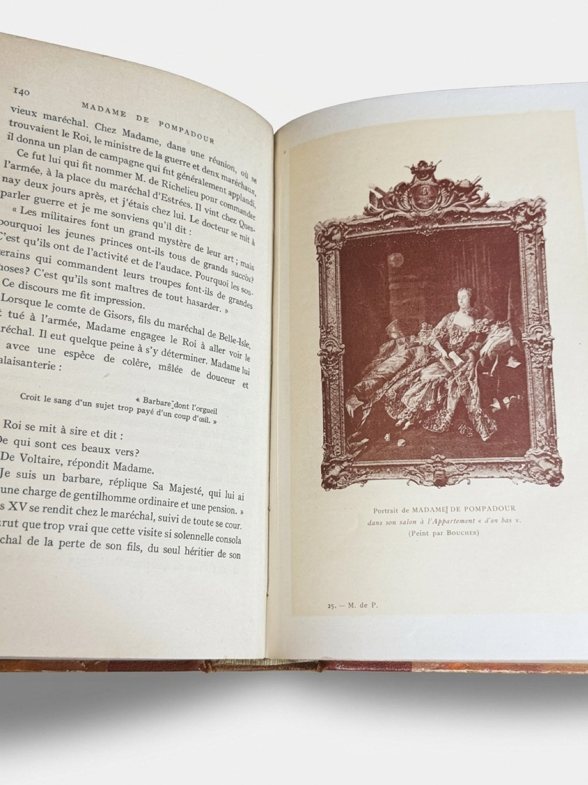1910 Madame de Pompadour | Illustrated French Half Leather Bound Book | Paris Edition