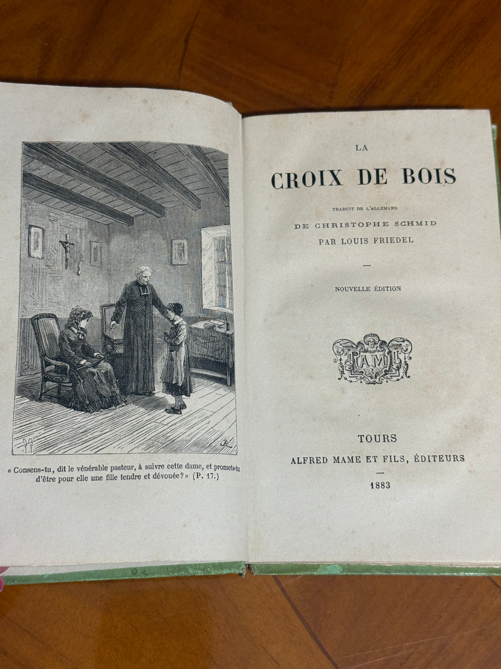 La Croix de Bois — French Cartonnage Book, 1883 | Free US Shipping