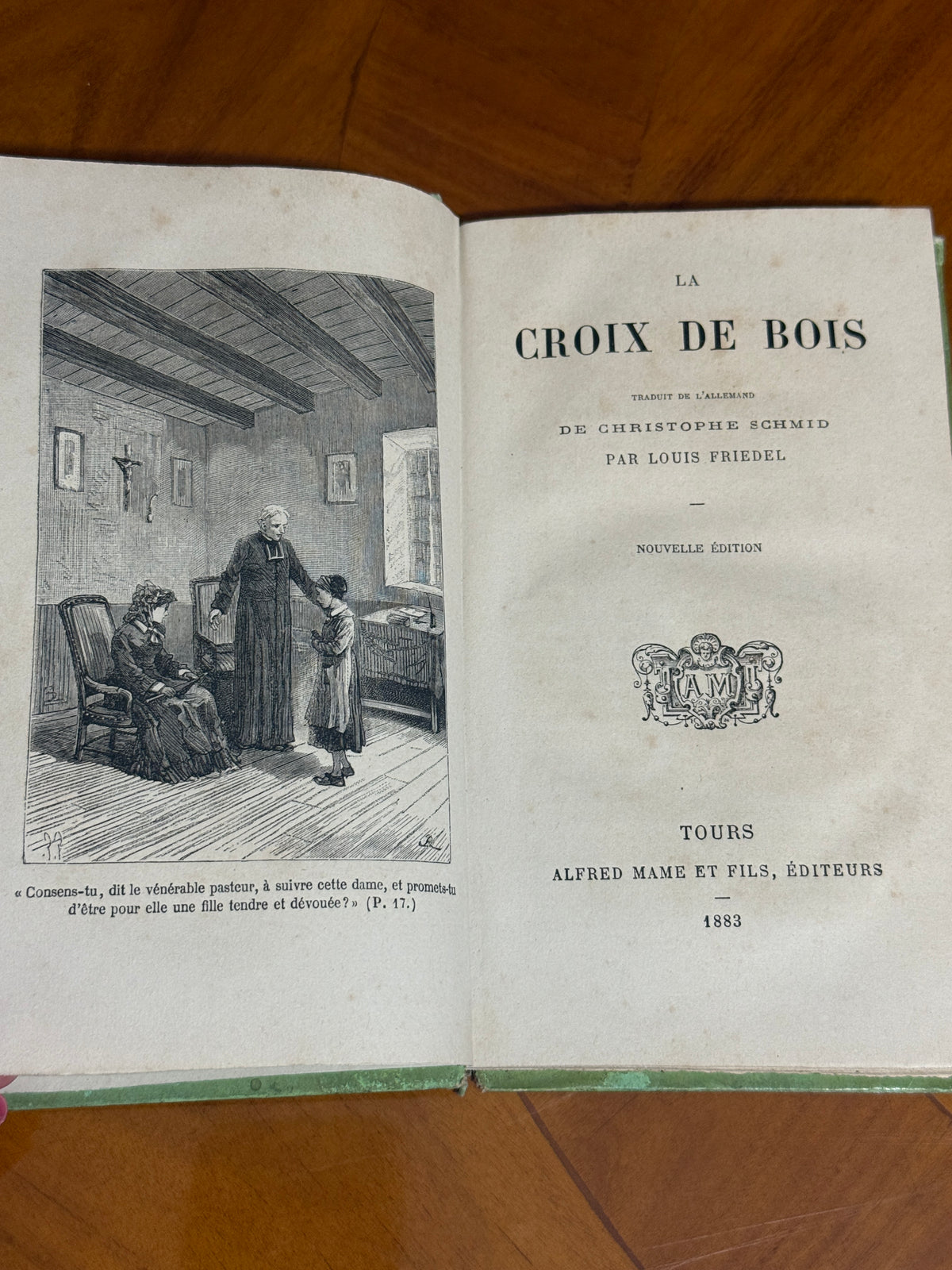 La Croix de Bois — French Cartonnage Book, 1883 | Free US Shipping