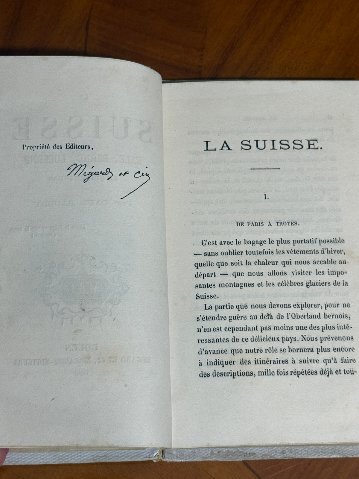 La Suisse — French Cartonnage Book, 1880 | Free US Shipping