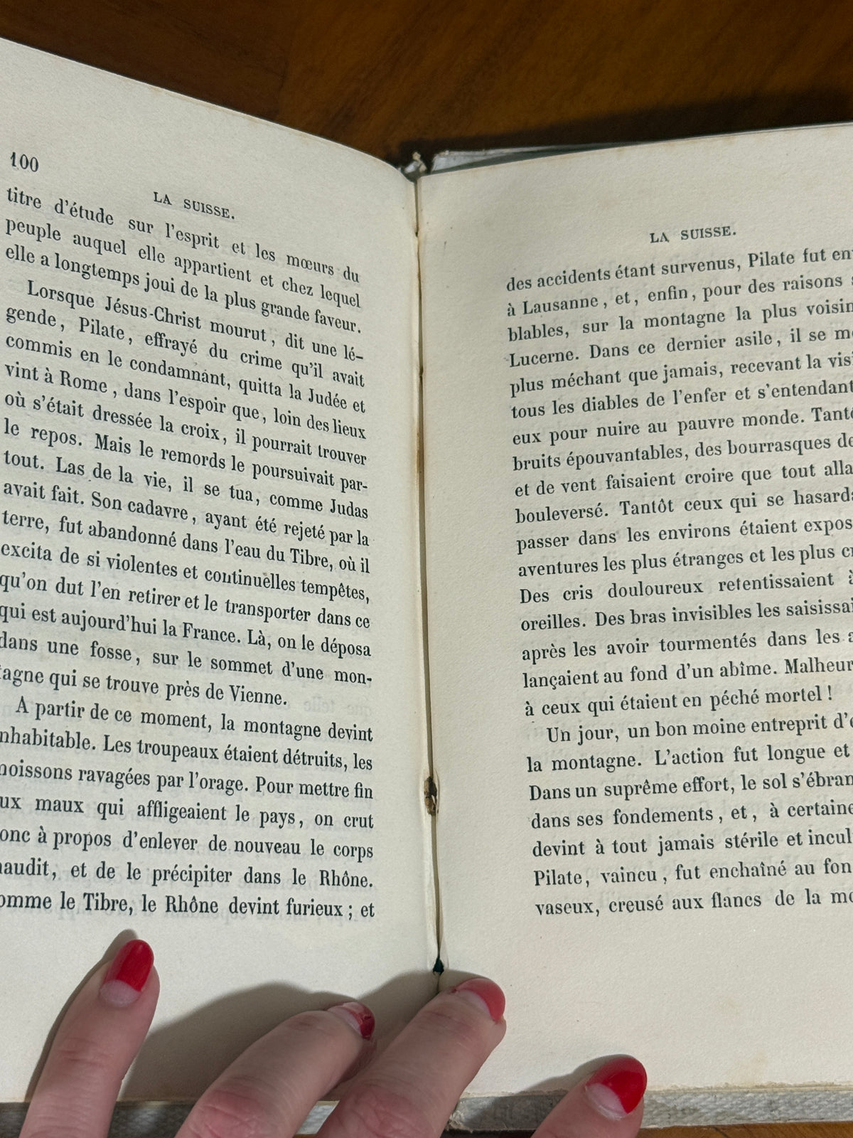 La Suisse — French Cartonnage Book, 1880 | Free US Shipping