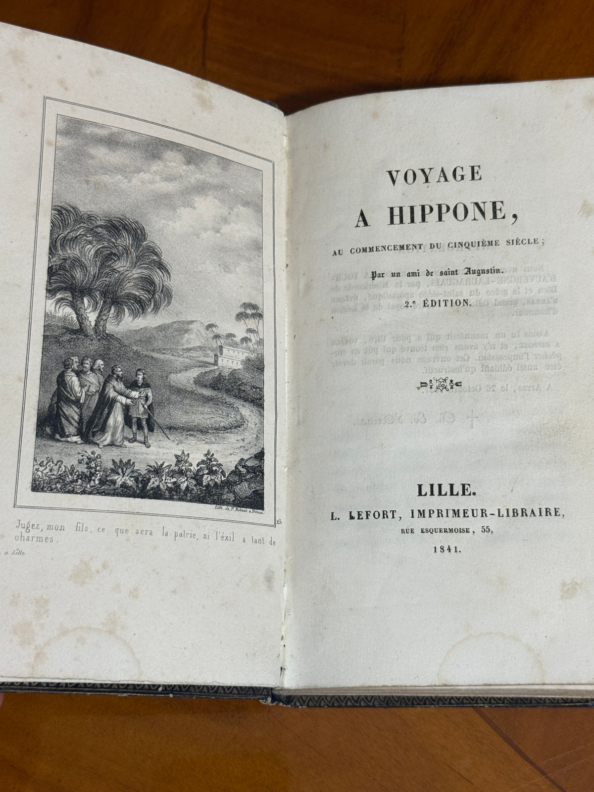 Voyage à Hippone — French Cartonnage Book, 1841 | Free US Shipping