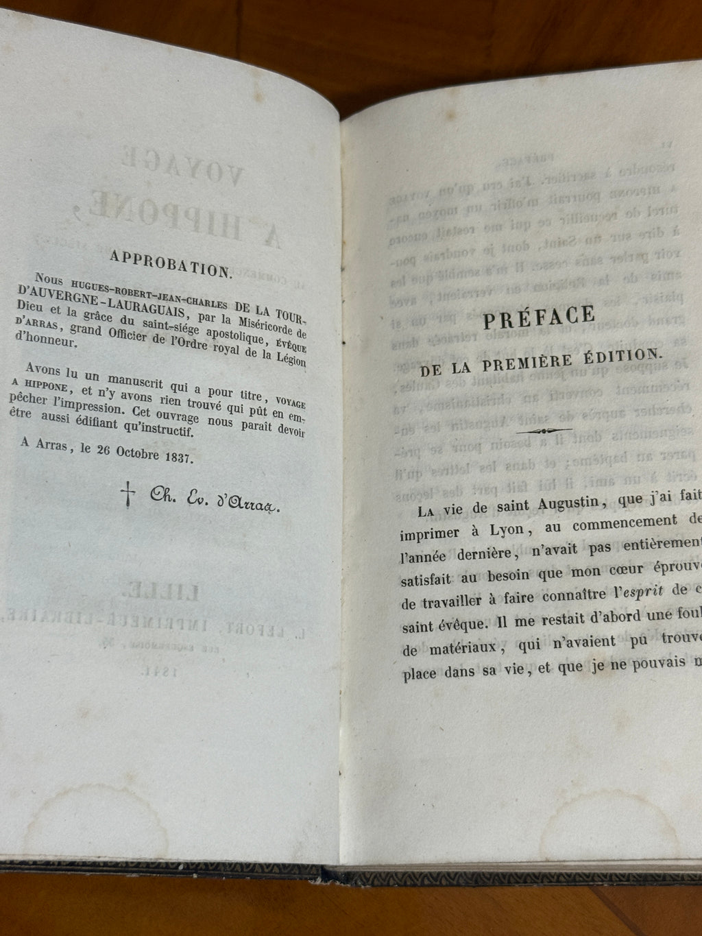 Voyage à Hippone — French Cartonnage Book, 1841 | Free US Shipping