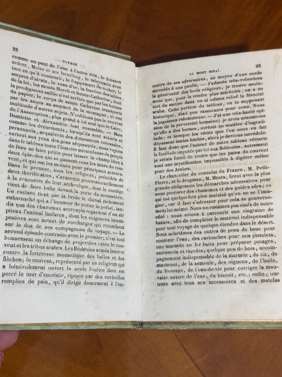Voyage au Mont Sinaï — French Cartonnage Book, 1849 | Free US Shipping