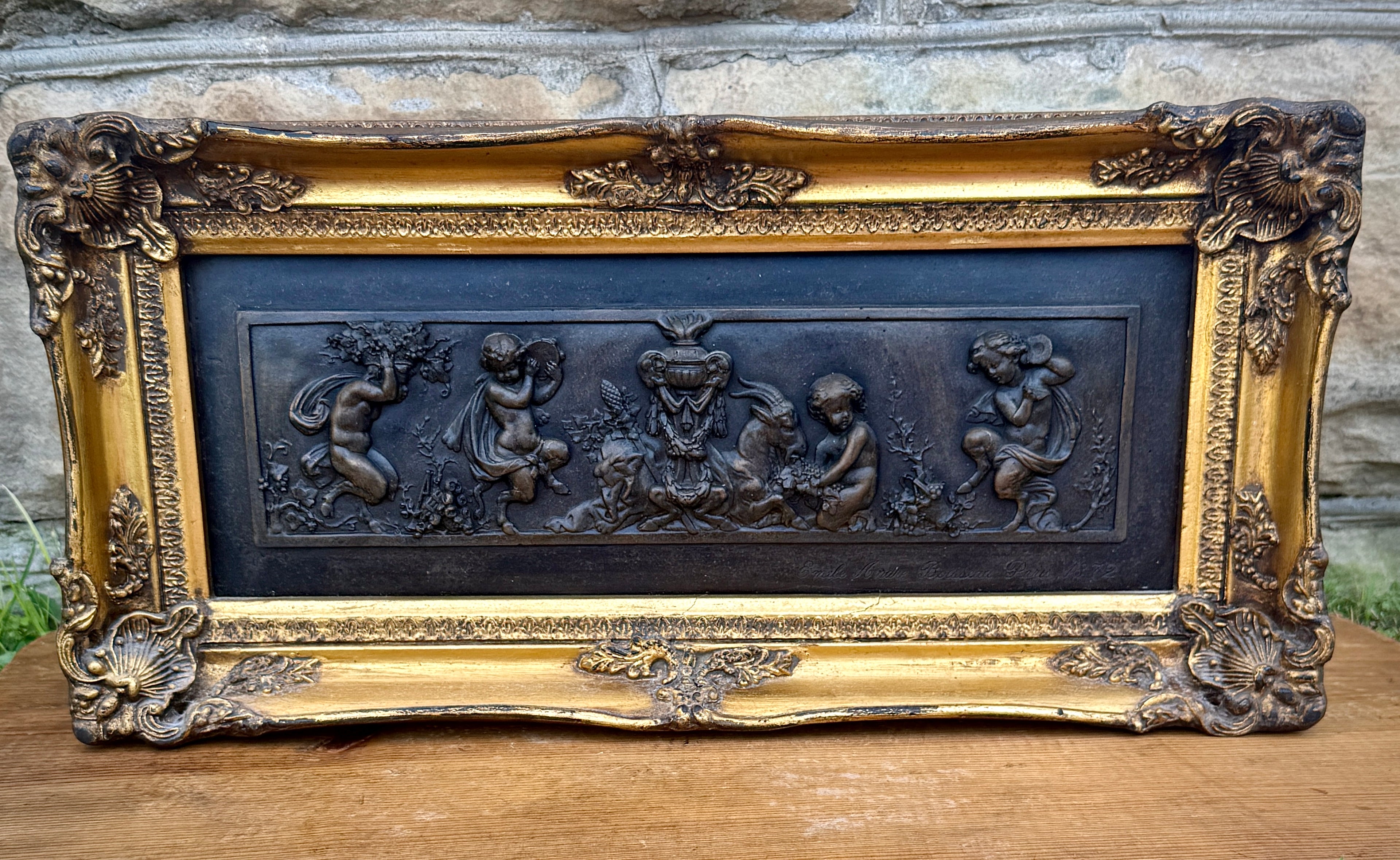 20th Century Cast After Emile André Boisseau's 1872 "Enfants des Centaures" Relief