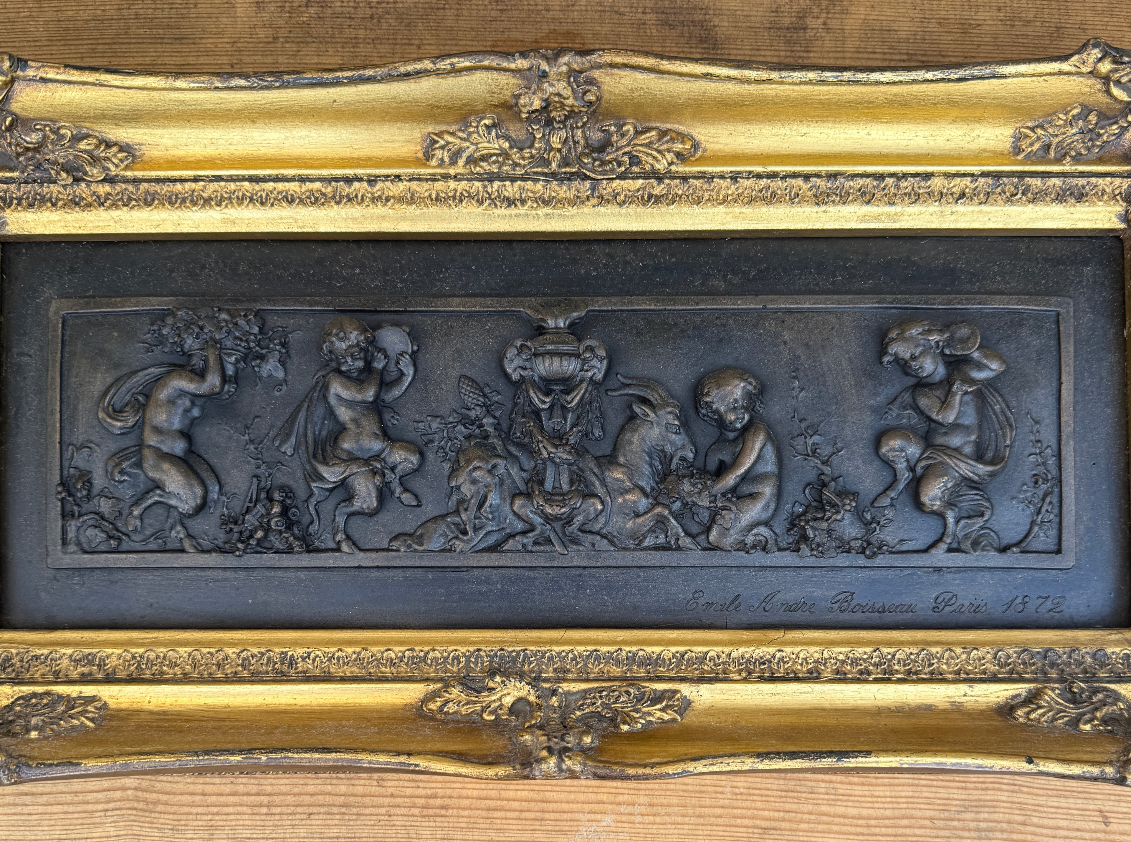 20th Century Cast After Emile André Boisseau's 1872 "Enfants des Centaures" Relief