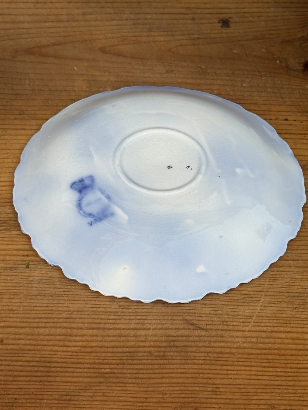 Antique John Maddock & Sons "Virginia" Flow Blue Tea Cup & Saucer England | Circa 1890