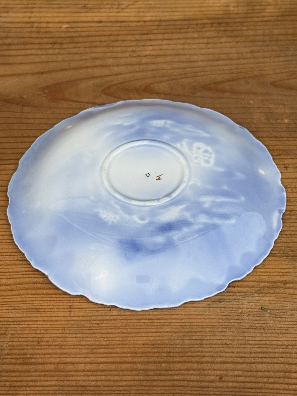 Antique John Maddock & Sons "Virginia" Flow Blue Tea Cup & Saucer Collection | 4 Sets | As Found
