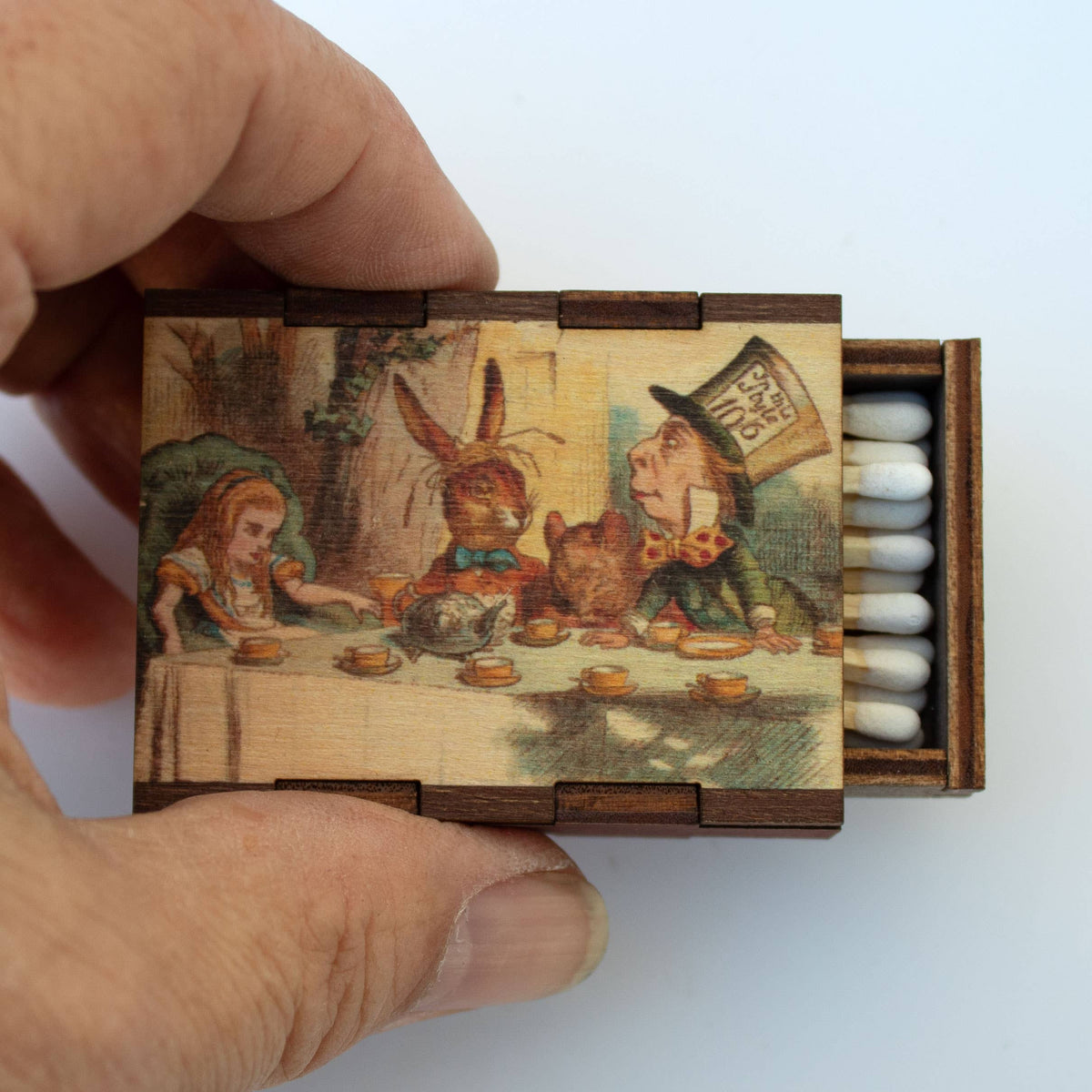 Matches • Alice in Wonderland Tea Party Wooden Matchboxes