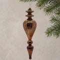Bronze Glass Finial Ornament 9.5"