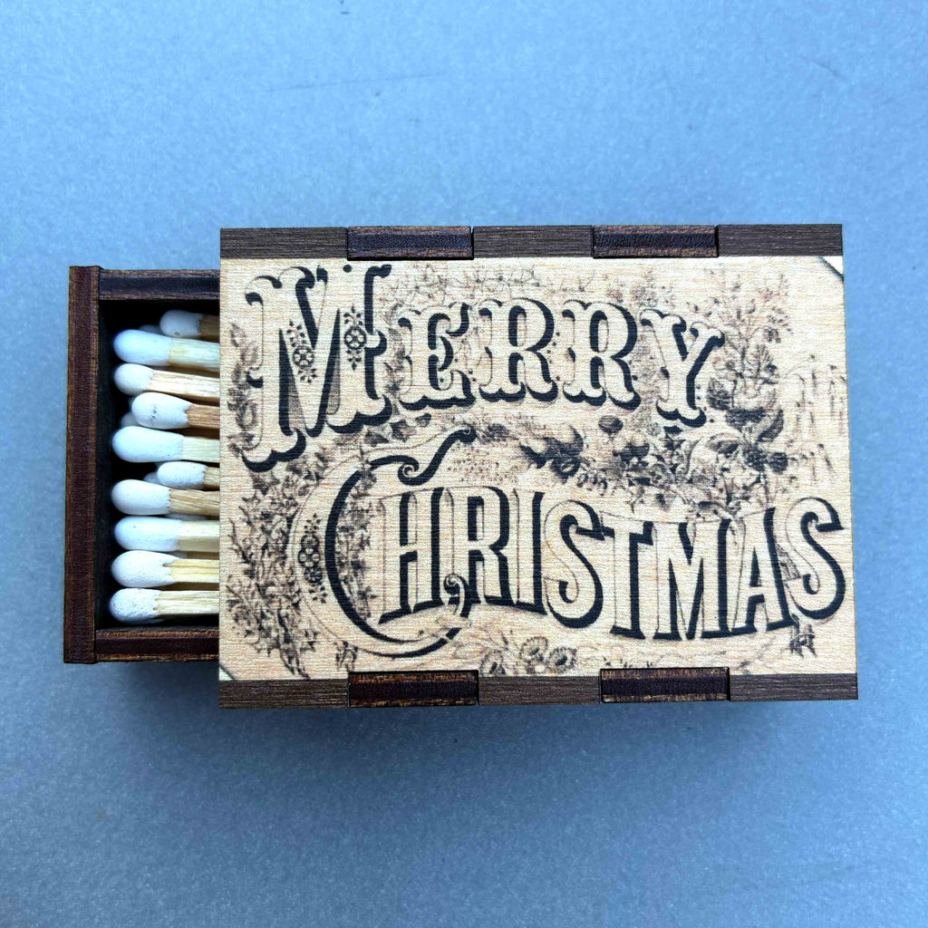 Matches • Merry Christmas Wooden Matchboxes • Homer Decor