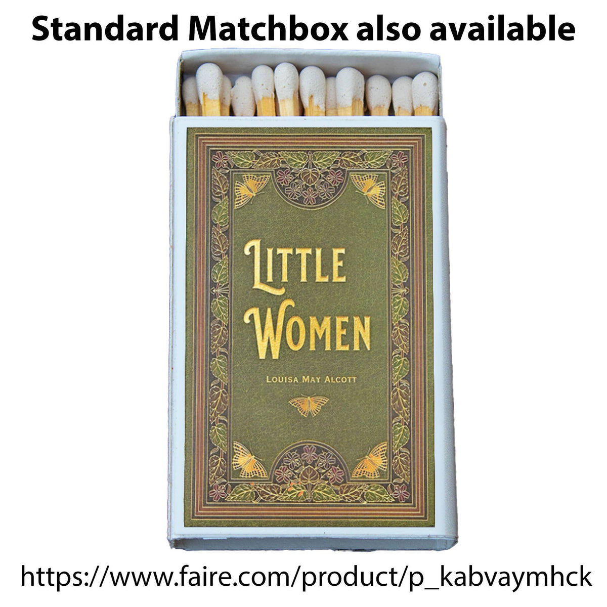 Matches • Alcott Little Women Wooden Matchboxes • Candle Acc